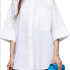 Hi/low button up shirt